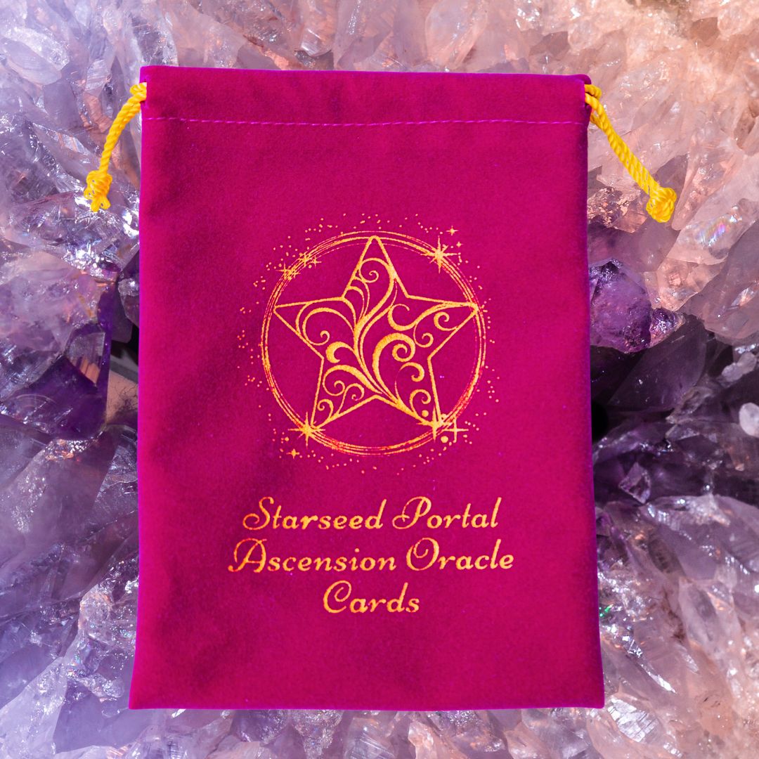 Velvet Oracle Cloth and Oracle Card Bag/ Pendulum Board