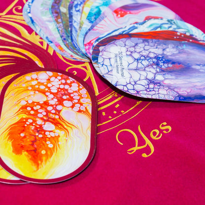 Velvet Oracle Cloth and Oracle Card Bag/ Pendulum Board